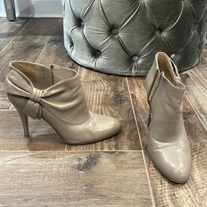 Grey Valentino booties with bow detail